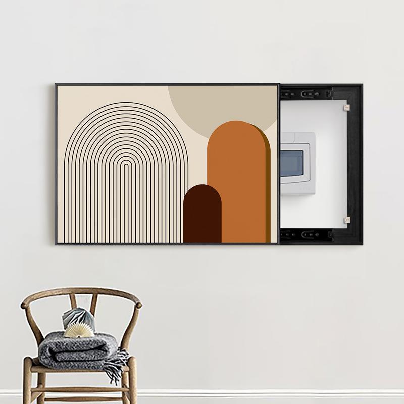 电箱装饰画抽象画遮挡电闸盒盖板现代客厅配电箱画简约大尺寸