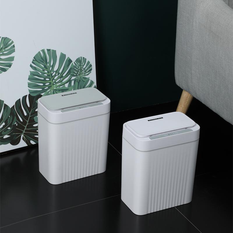 网红简约智能垃圾桶家用卧室厨房夹缝垃圾桶卫生间智能家居