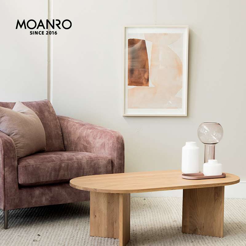 弄舍 北欧简约实木茶几小户型客厅家用日式茶桌橡木茶台轻奢现代