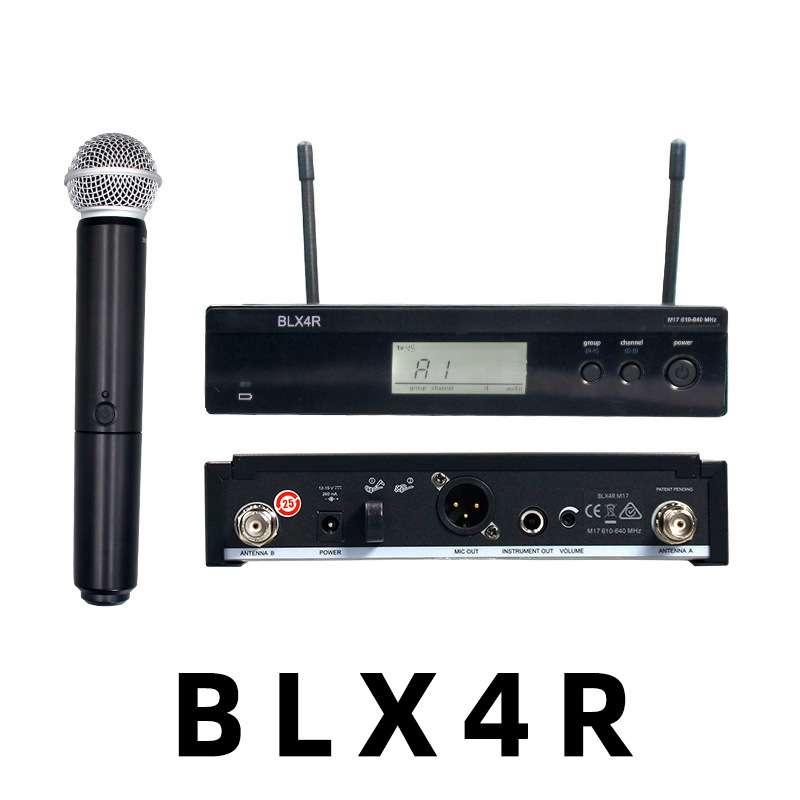 供应BLX24R SM58 Beta58A无线麦克风舞台演出唱歌动圈话筒