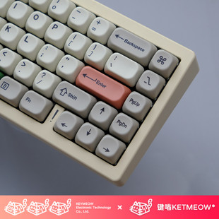 9009主题键帽KOA高度142键灰色简约热升华机械键盘帽键喵KEYMEOW
