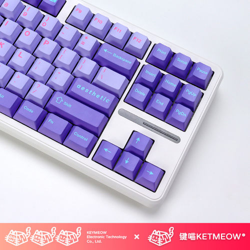 键喵蒸汽波主题原厂热升华键帽