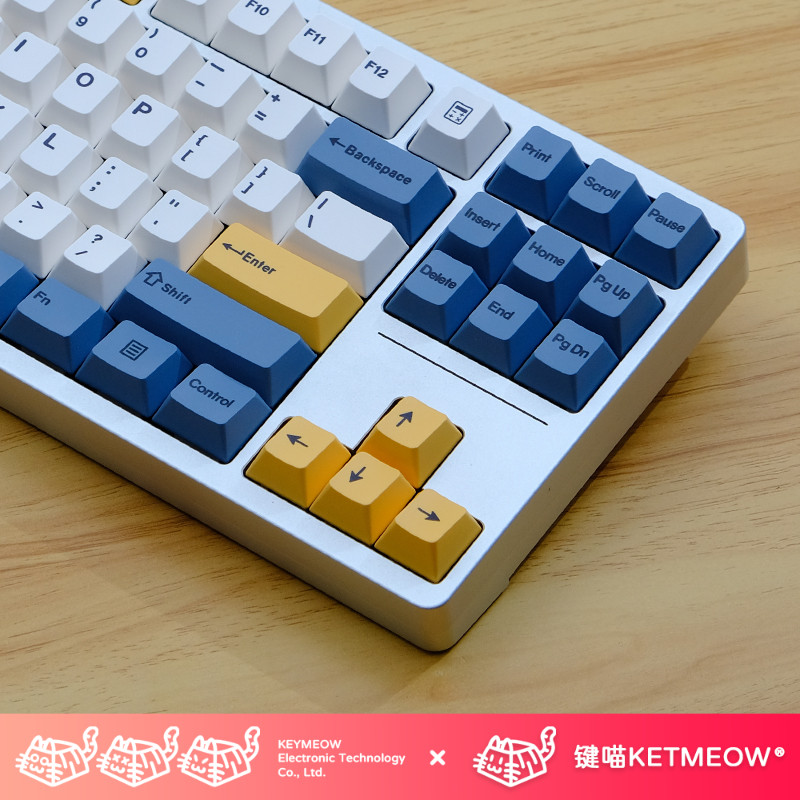 键喵杏黄主题简约风格键帽