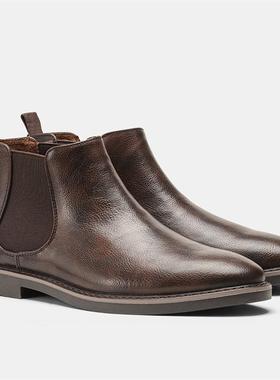 Men's Chelsea boots leather 40-46 business shoes 切尔西