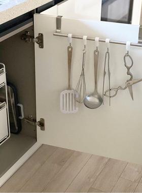 cabinet door towel rack nail-free bathroom kitchen single