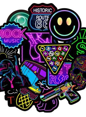 50PCS New Neon Graffiti Stickers Car Water Cup Laptop Comput