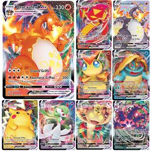 100Pcs New Pokemon Vmax English/French Cards Dracaufeu Pikac