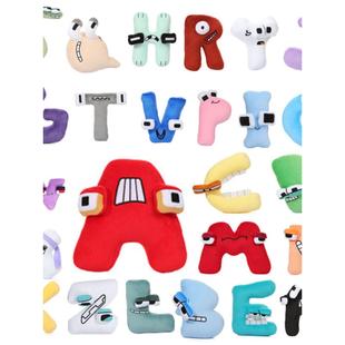 English Toys Letter Stuffed Plush Alphabet Animal Lore