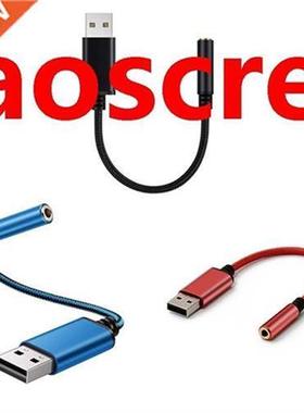 USB to 3.5mm Headphone Jack Audio Adapter,External Stereo So