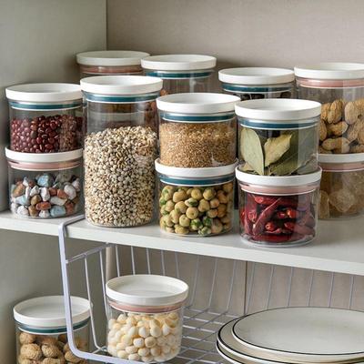 Plastic Airtight Canister Kitchen Storage Bottles Jar Food C