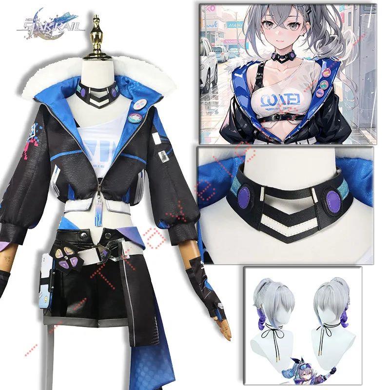 Silver Wolf Cosplay Honkai Star Rail Costume Wig Game Unifor