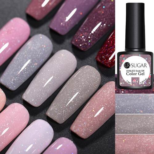UR SUGAR 7.5ml Glitter UV Gel Nail Polish Glitter Sequ Soak