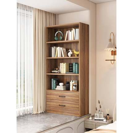 木飘窗收纳阳台储物实柜儿书柜架落童地置物71821架书柜家用抽屉