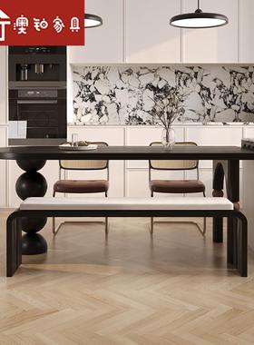 澳铂中KQ240304古风实木吃餐桌椅合用客厅饭桌书组桌一体桌民家宿