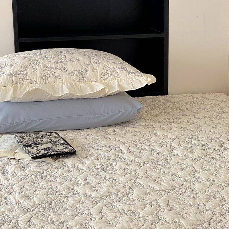 韩式主风纯棉夹棉加厚床盖床单盖被双面睡裸用LXT件单南通市家公