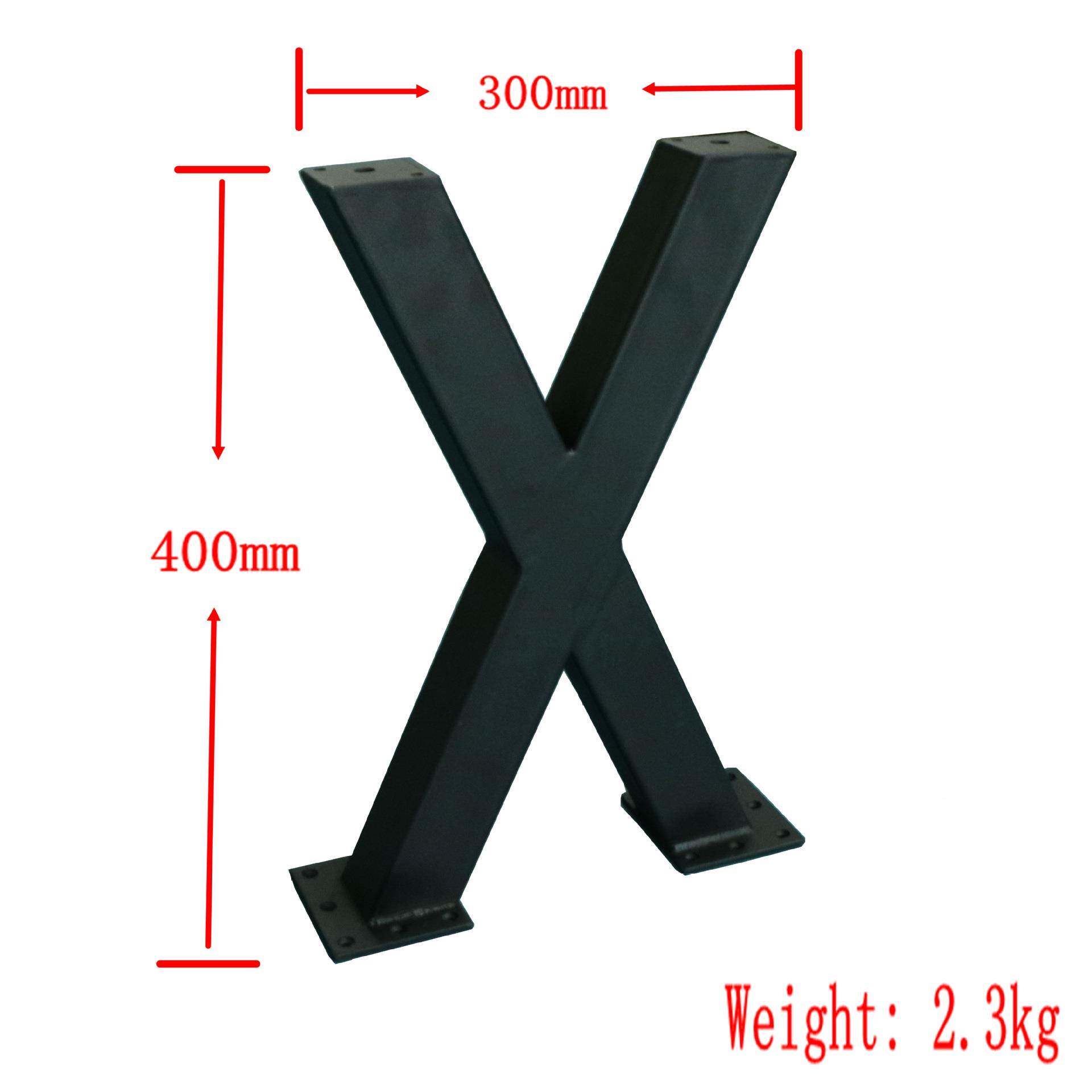 直销办公架铁艺台桌34518型腿支架办公桌金属X腿会议桌办公台支撑