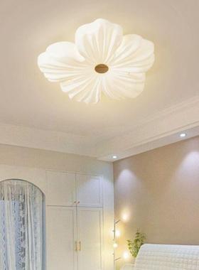 奶油风吊灯花儿朵客厅灯简吸顶灯现代约光主卧室灯全谱89218护眼童房灯