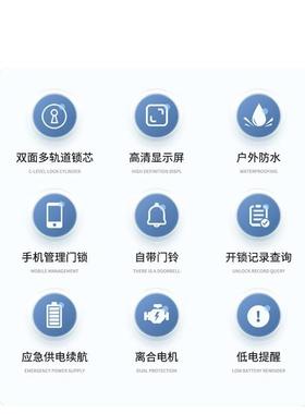 老式码防盗纹22413门指改锁户外防水牛头锁大铁门庭院门智能锁电