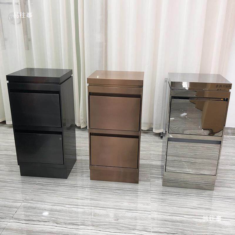 理头发店柜不锈发钢thj#lo%$工具韩式工具双面柜子剪发廊储物柜带