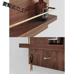 胡木电宴鹫实力表桃箱遮挡创箱挂衣架置实木多功能电箱装饰物架意