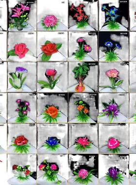 酒店刺身饰拼盘菜品盘摆盘装创饰草餐厅假花意小花83166摆件围边点缀