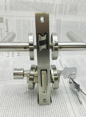 304锈钢分19305体锁门手5845体锁实木不门把手实木门门锁室内锁锁