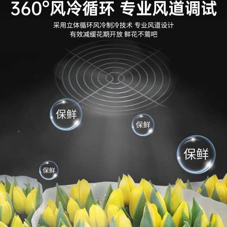 花店专双QED用冷藏鲜花保鲜柜风冷展示柜用门三冰箱花门艺冰商柜