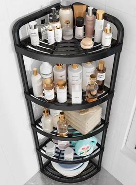 叠物架折安01装卫生间落置地储物架免打孔浴室厕所转角收纳免架子