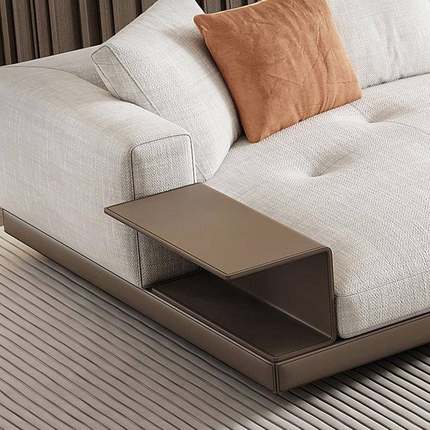 现代简约红棉麻布艺发客厅三四人位直排沙网奶油0411风实木纳利沙