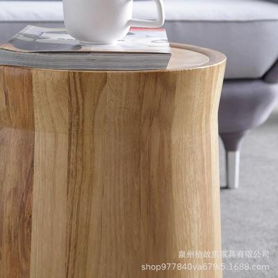 厂家直销实木套木日SGL-023式家圆形树脏用沙发边几角几泡茶桌配