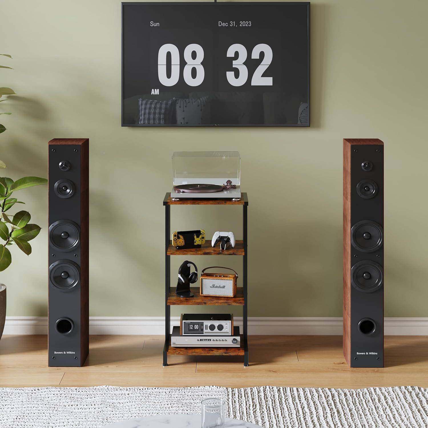 多层功13019放机架支架机盒柜打印机置物架影柜电视顶路音由子器