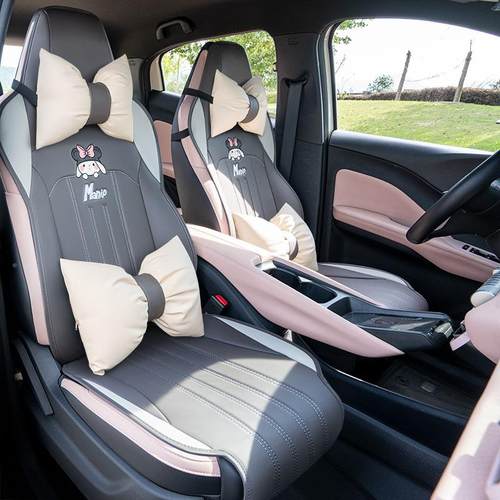 2023款比亚迪海鸥车椅套四TWJ季通专用座坐用汽垫卡通半包车座套