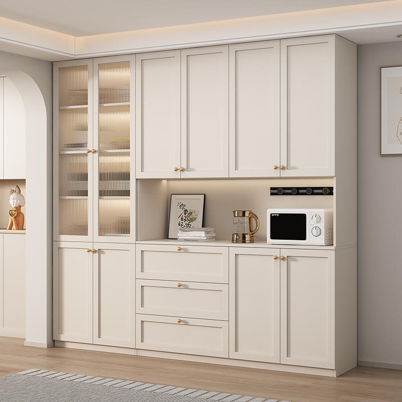 法式奶油风餐H边柜客厅厨柜酒柜靠客厅厅墙一实体木多功能餐储物