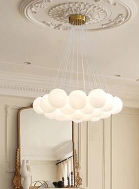 星球灯泡泡餐式1208D吊灯卧室玻法轻奢灯客具小孩云璃朵月亮厅主