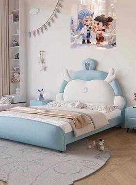 敖丙儿童床男孩青少年卧室人床代童简约网红儿房男童床89601女单