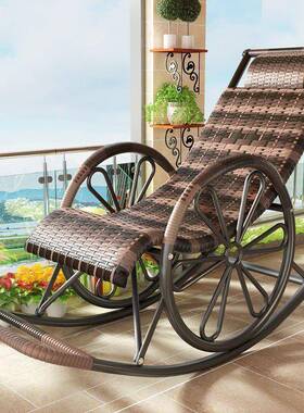 懒人摇椅摇藤躺户椅发老爷椅大人午休老人专用家用沙外86628阳台