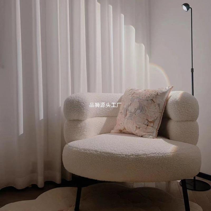 人沙单发椅轻奢化妆子椅ENL极简梳妆椅网红BOO卧室懒人休闲小沙B