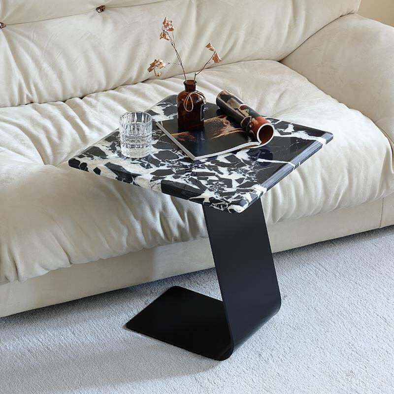 8V极客厅创无品牌/沙发天然石小边几轻奢现代简约岩板大理石简茶