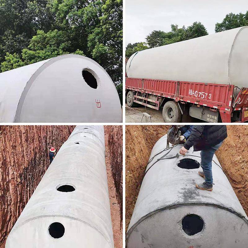 立水泥化粪格池钢筋凝土-混6-50立方立方湘三一体成品预制沉淀化