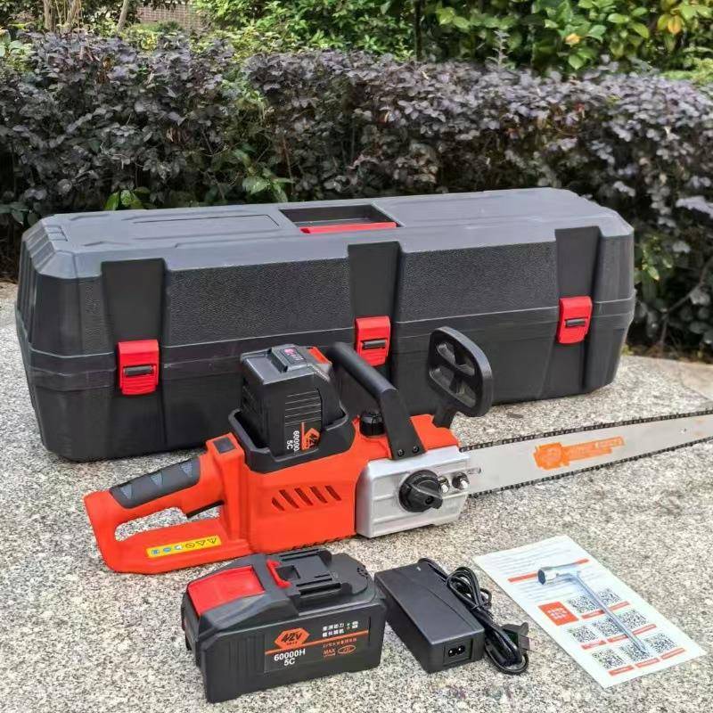 锯老898款81无品牌/6寸电锯速电链锯快速锯锂电锯20节5大C高锯伐