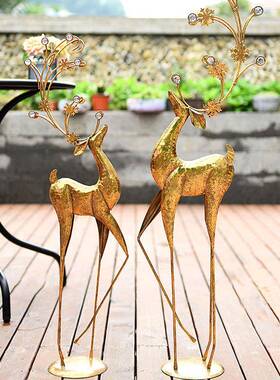 美视式轻奢tb-62652鹿落地艺装饰大摆件服装店铺窗客厅电柜旁玄关