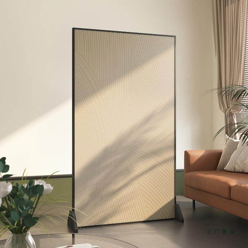 屏风隔断客厅现代简约可移室遮室挡办公卧玄关76307入户铝合金座