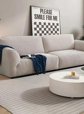 意式花瓣直排OAL沙发设计轻奢小雪户型客厅直三人尼师尔黑色排沙