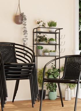 藤编餐椅家用靠背餐厅椅子出租房椅卧室藤餐椅餐985厅桌椅户外t用