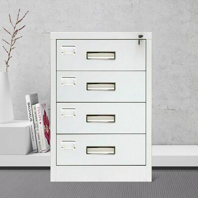 料加厚3抽文小25096件柜小矮矮柜带锁办公铁皮柜小档案资柜抽屉床