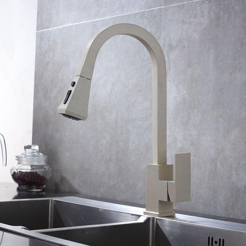 止水花龙头CEZ拉式一键洒菜厨房冷抽盆热水洗喷头水槽方形