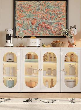 法式铁艺柜厨房餐边客厅置物柜家用矮简DIJ约餐柜柜酒柜水柜储茶