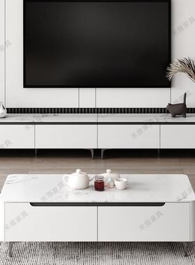 岩板全实木茶几电视奢柜组合户M74688E4型厅家用简小约现代实木轻