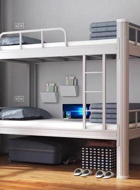 加钢制上床下5铺铁架双层床高低床1.米宿舍员工厚1.2QTP铁艺床双