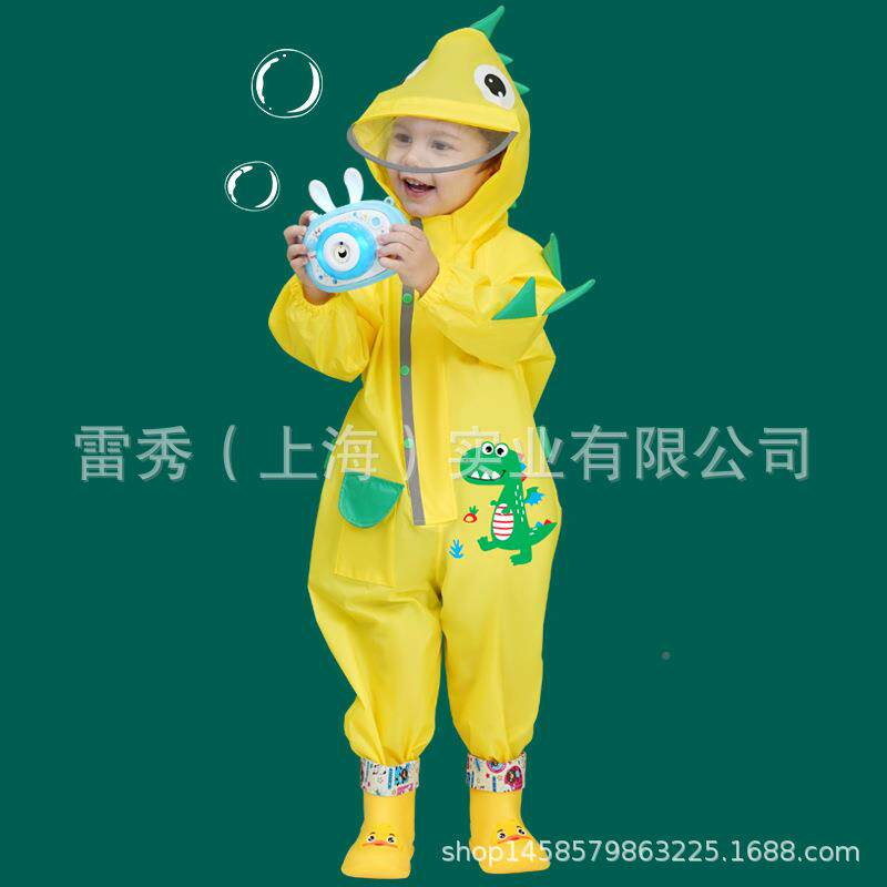 童雨衣大帽YMS-W708檐儿立体卡通雨衣宝男童女宝学生连童体雨衣户